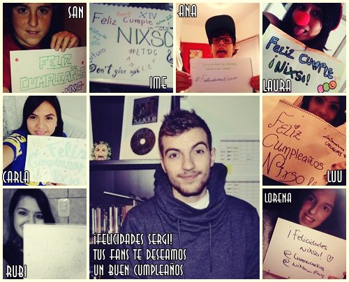 Nixso_Fans's tweet photo. ¡FELICIDADES! De parte de tus fans que seguimos unidos por ti, hemos querido hacer este regalo <3 @SoySergiDiaz https://t.co/Z1iTsB6VGo