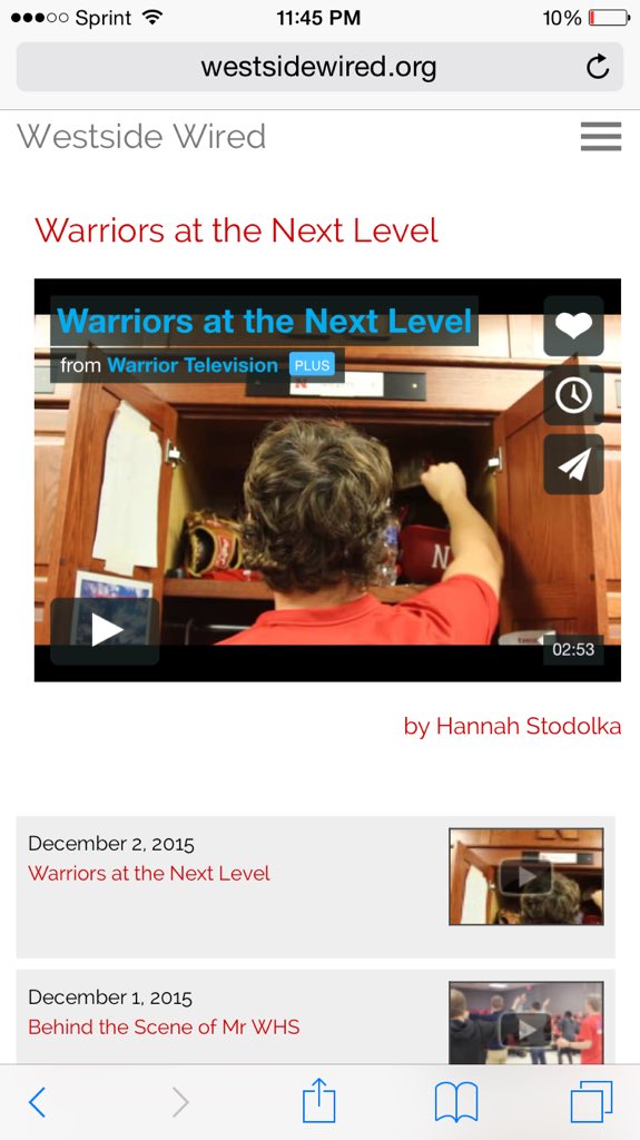 Warrior_TV's tweet photo. Watch Hannah Stodolka's about Westside Alum that are D1 athletes! ⚾️🏈🏀 https://t.co/7DAqr7cwze https://t.co/BkfYWGtNqY