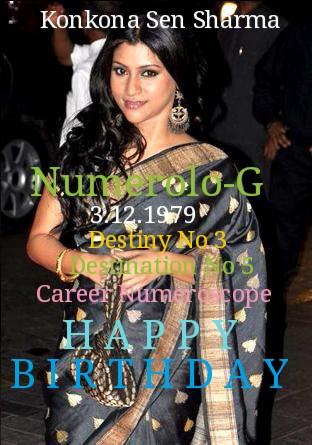 Happy Birthday Konkona Sen Sharma !!! Numerolo-G 