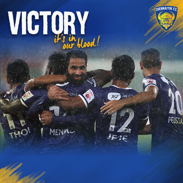 ChennaiyinFC's tweet photo. The boys stepped up when they needed to the most winning 3 consecutive home games scoring 11 goals! #ItsInOurBlood https://t.co/Pdb4wM9ZcR