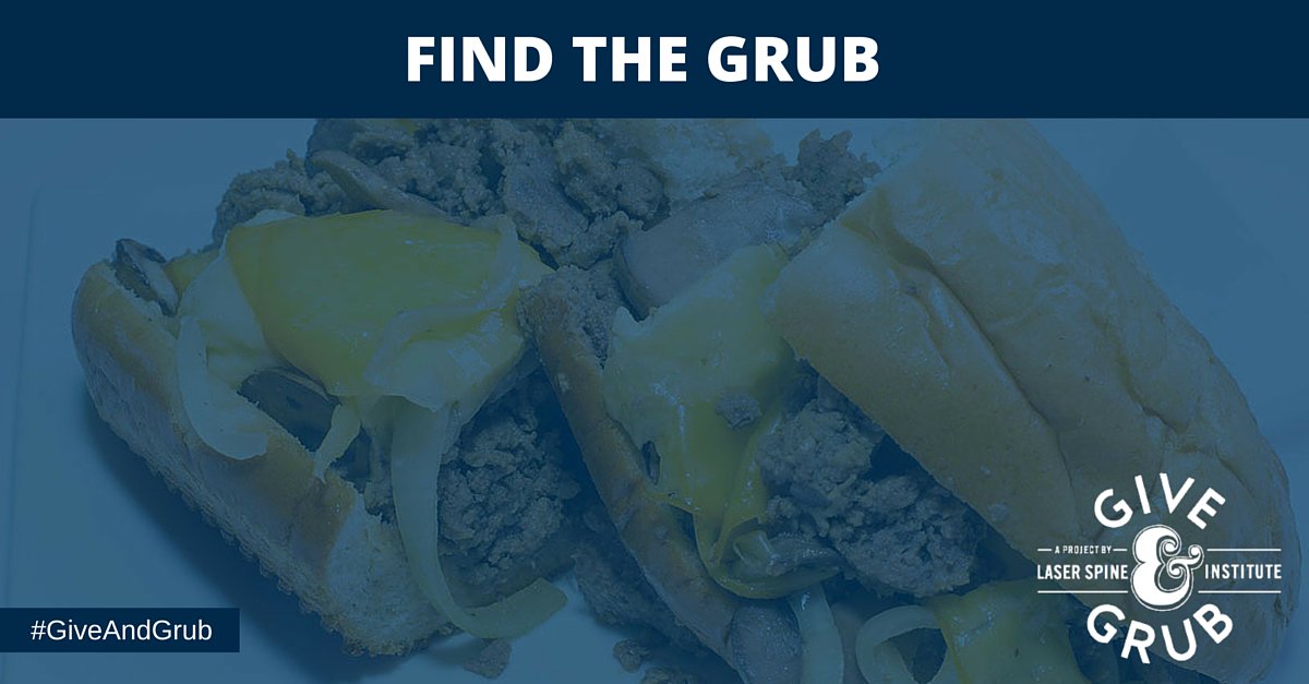 GiveAndGrub's tweet photo. #FindTheGrub: 10/3

We've got lunch handled! The Give &amp; Grub food truck will be at @LaserSpine from 11am to 2pm. https://t.co/IAUCwDUL4a