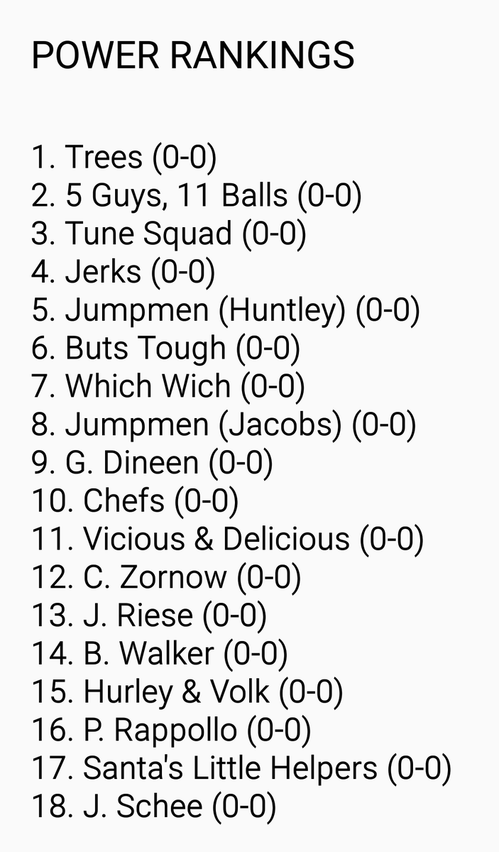 HuntleyRecNews's tweet photo. Rec league is almost here, and with that... Our inaugural power rankings for the 2015-2016 season! https://t.co/TgBsMfh6Bk