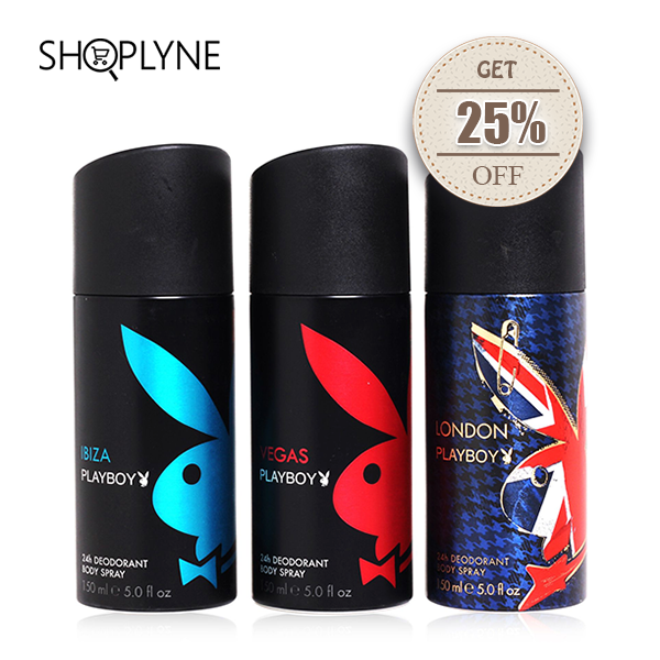 ShopLyneSocial's tweet photo. Playboy Deodorant Sprays @ Rs. 149 only. Order now and get FREE DELIVERY TODAY! https://t.co/T8uiadefXW #ShopLyne https://t.co/8CYFA5zs3M