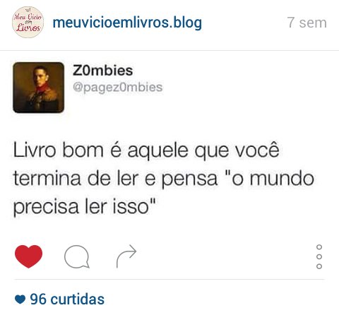 heartachehope's tweet photo. @pagez0mbies O tweet brilhou no Instagram agora Diva no meu Perfil. Sensações de Leitores. #UmaVerdade #IamReader ♥ https://t.co/1IMnfuzGIf