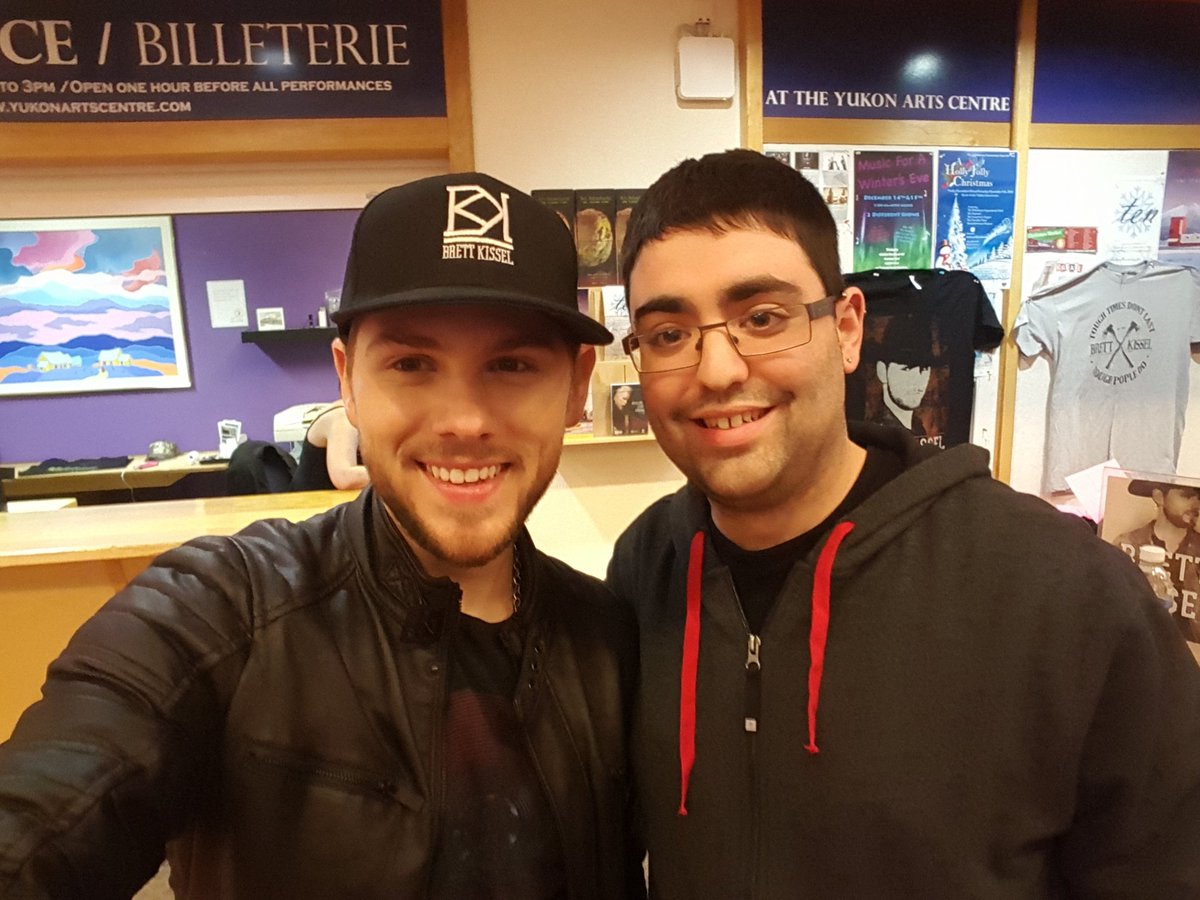 Rko258Burk's tweet photo. @BrettKissel thanks so much for coming up to Whitehorse Yukon and putting on an amazing show #Airwavestour Nov 2015 https://t.co/1eT6Ogn2GL