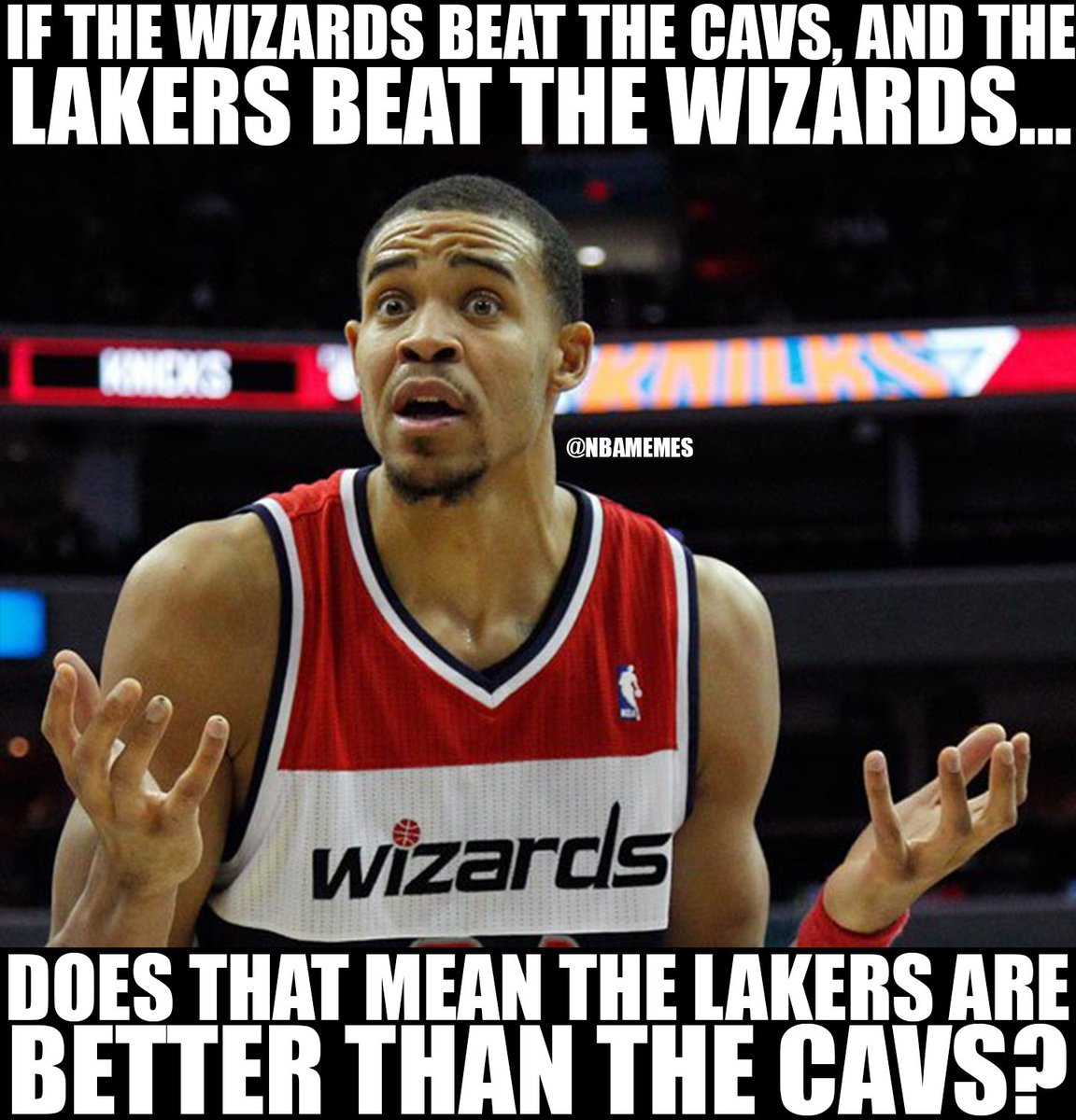 Javale McGee after seeing the Lakers beat the Wizards. 