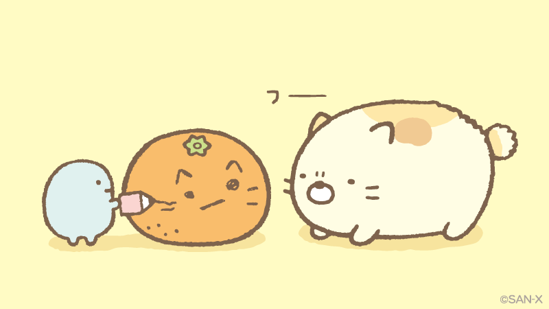 ねこはみかんがにがて… ＃みかんの日 🍊