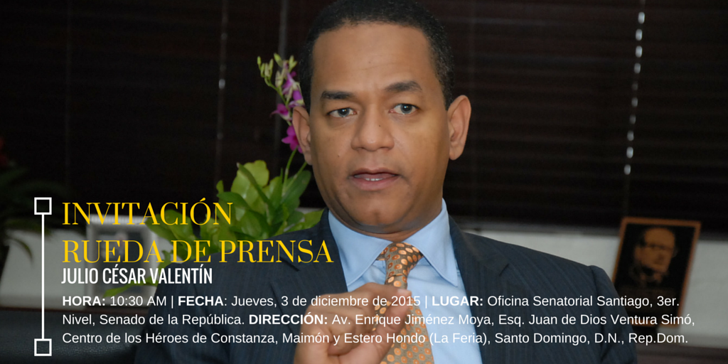 JCesarValentin's tweet photo. Invito a los medios a acompañarnos a rueda de prensa en nuestra oficina del @senadorepdom. Mañana jueves, 10:30 AM. https://t.co/y8MAnguOb9