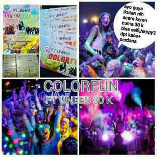 H-8 gaaeess, Color Fun 2015!! cuma 30K kalian bisa dapat Kaos, Glowstick, Holypowder dan banyak hiburan !