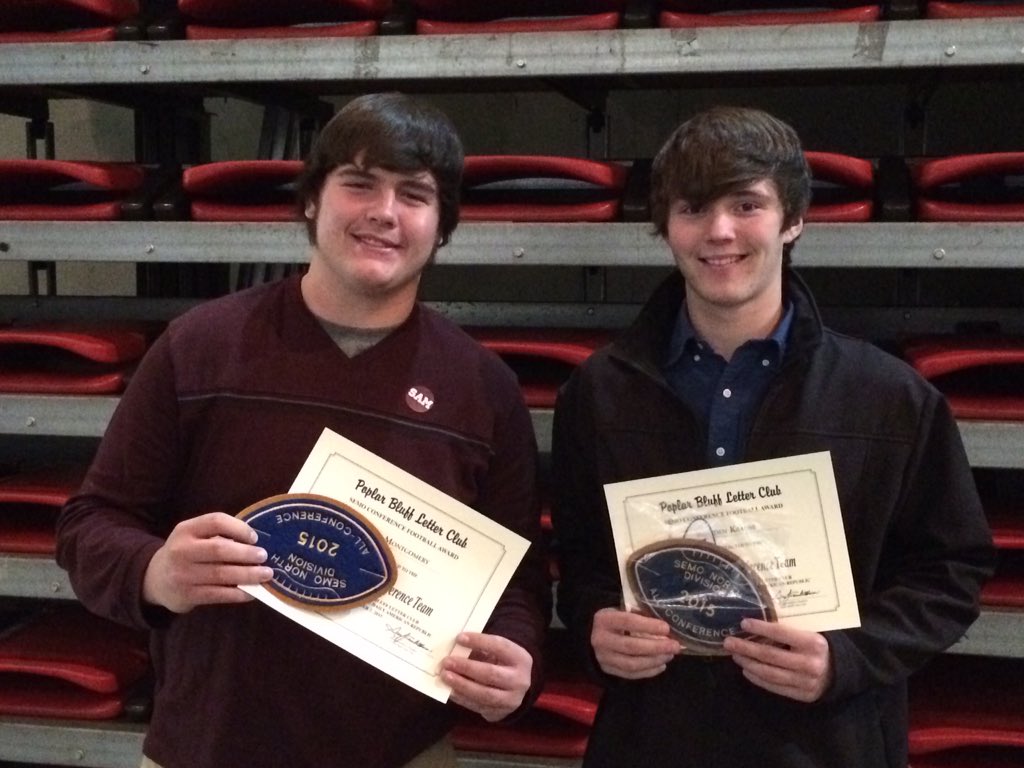 Congratulations to Brayden Krause and Chase Montgomery on their recognition at this year's SEMO Football Banquet!
