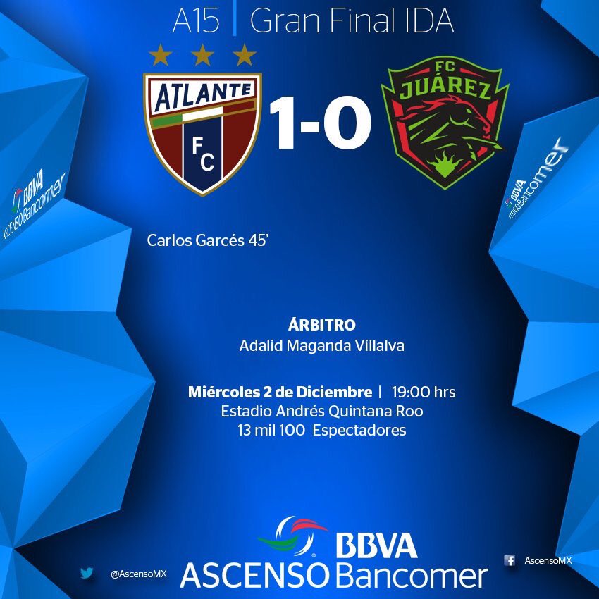 Atlante gana el juego de ida de la final del Ascenso MX - CVRcLJ8UYAAC2tF