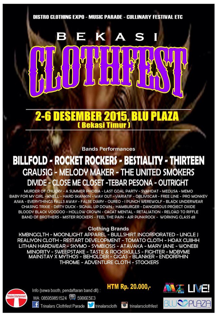 Next stop 6 des at blue plaza bekasi!!! Bekclothfest !!! Yeahhh mari merapatsss cc : @TRINALARSINFO