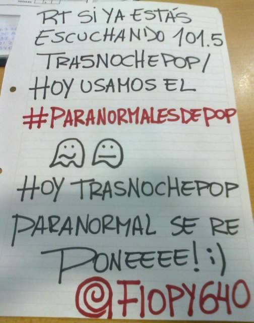 hectorlocutor's tweet photo. RT SI NOS ESTAS ESCUCHANDO #ParanormalesdePop https://t.co/tYhFCcodc6