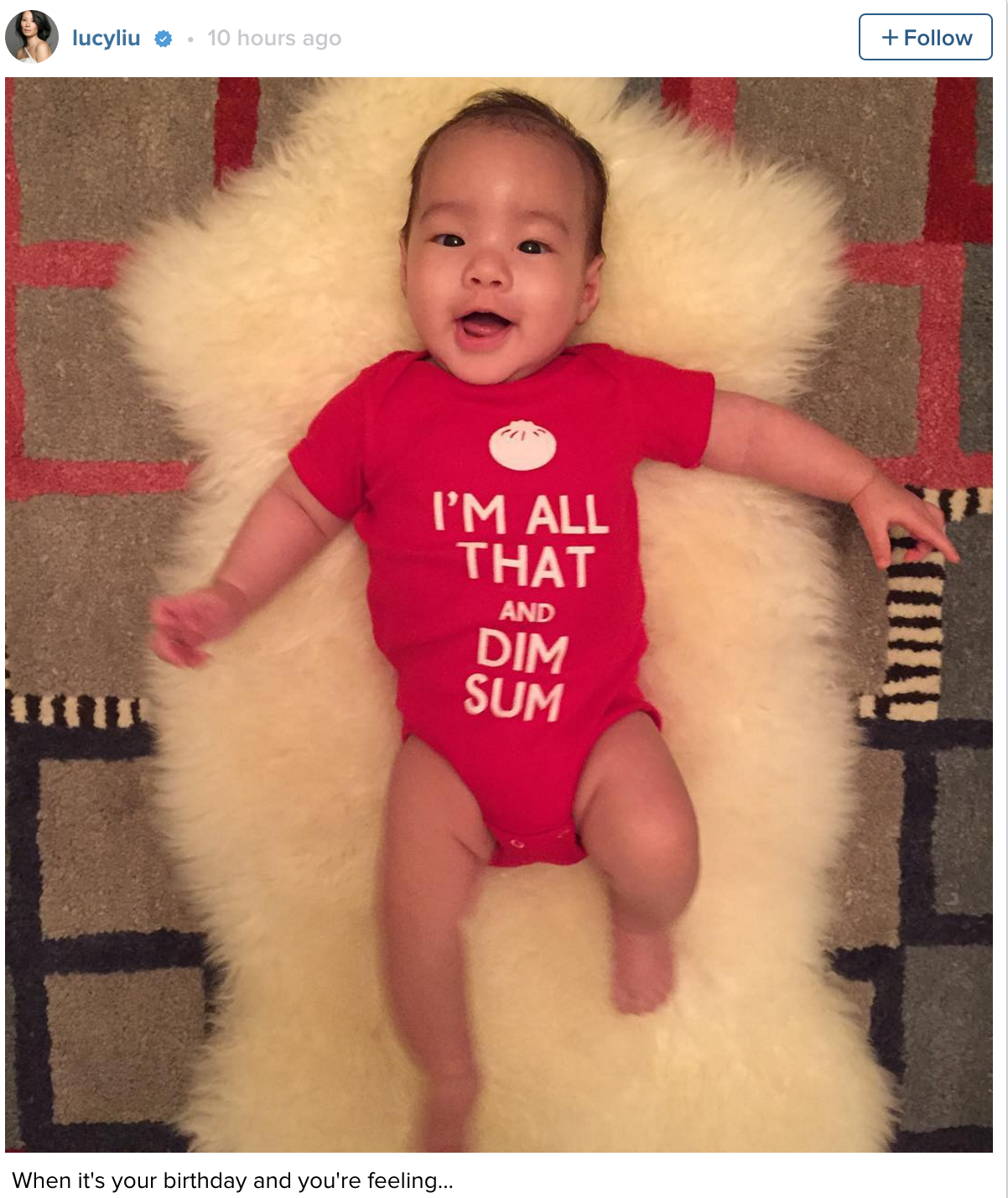 Lucy Liu is celebrating her birthday with her baby son. Happy Birthday  