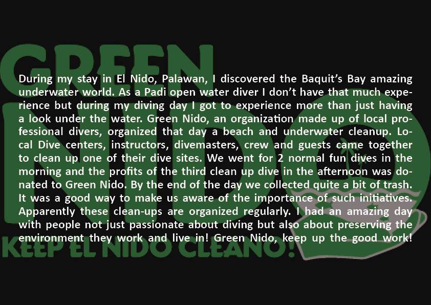 BarMakulay's tweet photo. Brilliant work by the GreenNido Team and all the dive shops including @Palawan_Divers #diving #StandingOvation https://t.co/FB6PkTdpQF