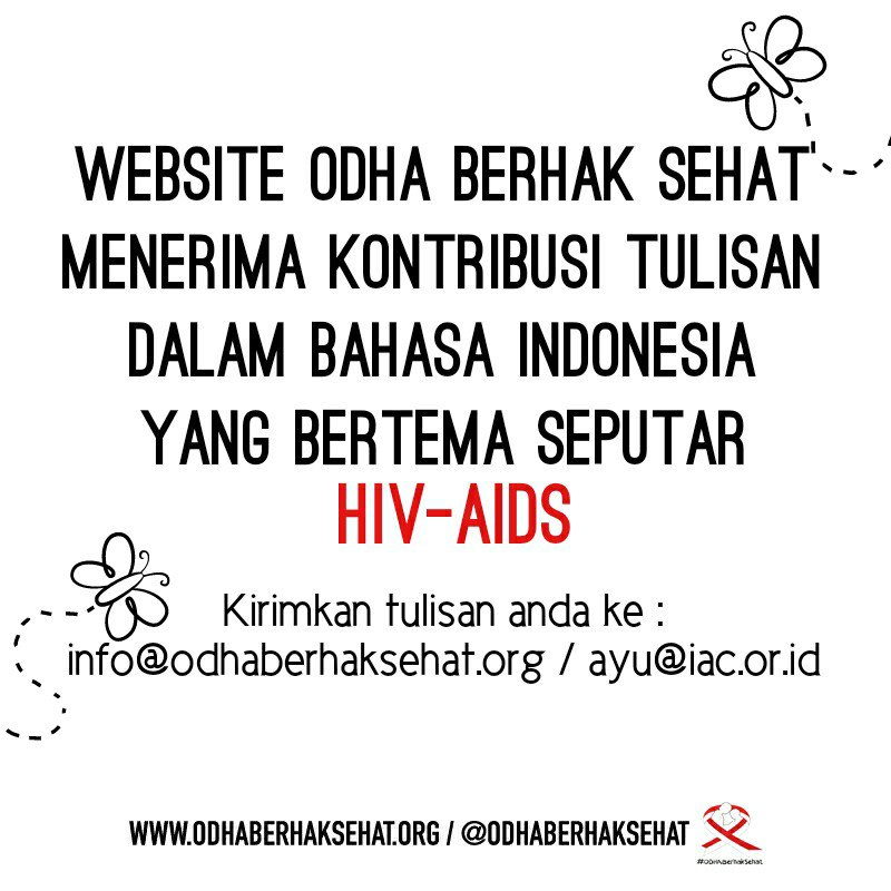 ODHAberhaksehat's tweet photo. #SahabatOBS, kami menerima kontribusi tulisan yg bertema seputar HIV AIDS. Info lengkap pada gambar ya :) https://t.co/6bIlbr8jBY