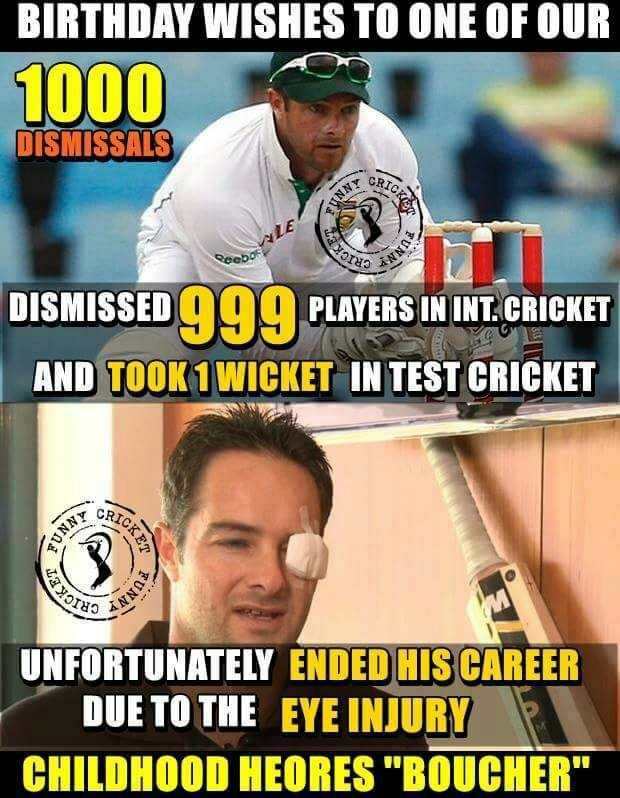 Happy Birthday Mark Boucher..... 
The Wicket Keeper who i liked most after Gilchrist 