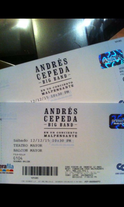 yeyomarin09's tweet photo. ¡¡Y si vamos a ver Andrés cepeda!! https://t.co/Bap3odIdk8