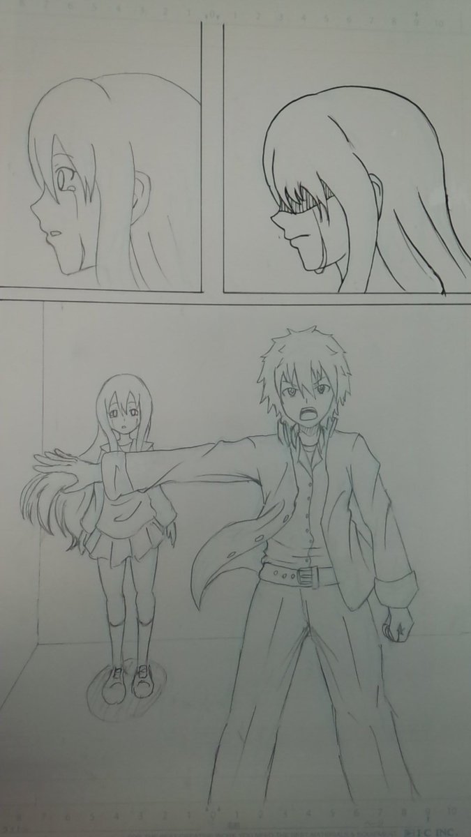 マンガの授業で描いた1ページ
途中だけどw 