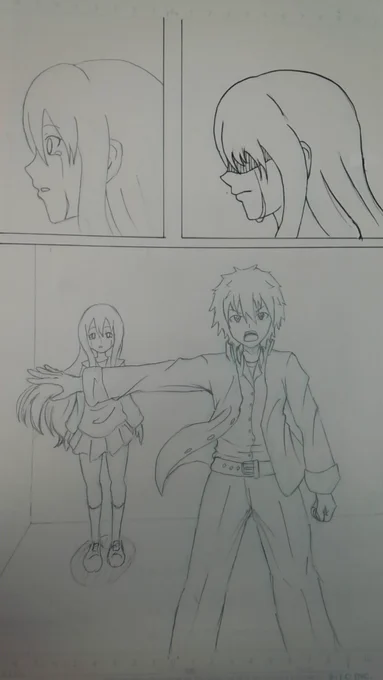 マンガの授業で描いた1ページ
途中だけどw 