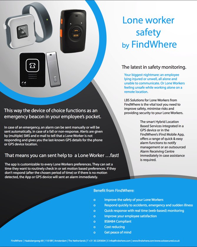 FindWhere_'s tweet photo. New Brochures! #FindWhere #LoneWorking #Safety #Monitoring #LoneWorker #SaaS #BS8484 https://t.co/53r7SCG7Wz https://t.co/GM18abkyrU