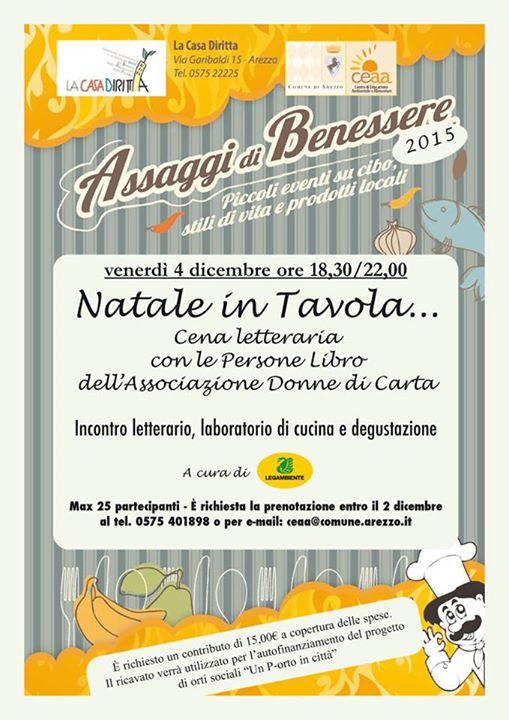 LegambienteAR's tweet photo. Tornano gli Assaggi di Benessere:Venerdì4dicembre alla Casa Diritta il 1°incontro"Natale in tavola..." #DonnediCarta https://t.co/OIG5YqrRGA