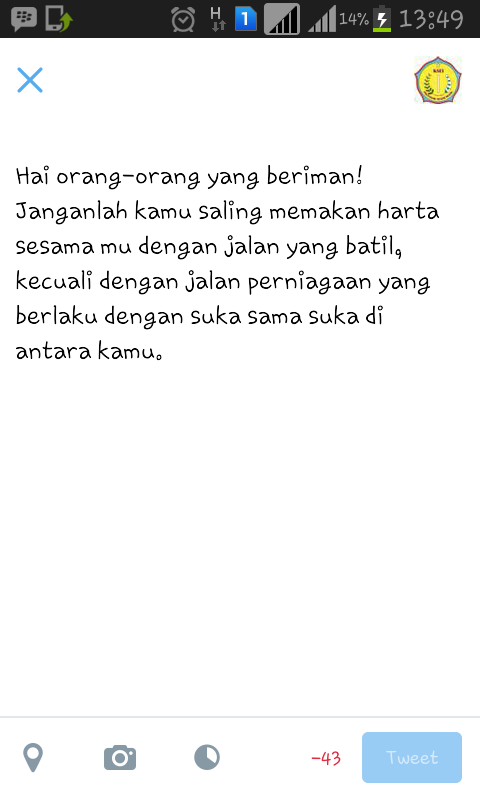 ksei_polmed's tweet photo. [An-Nisaa':29] #EkonomRabbaniBisa #KSEIPolmed https://t.co/reHjDA3ZKN