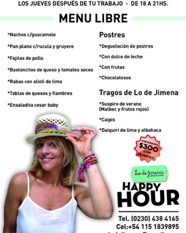 jimenacocinaok's tweet photo. Hoyy happy Hour!! Comida tipo picoteo, tragos y musica!!!reservas 0230 4384165/lodejimena@gmail,com https://t.co/unuKgLn07O