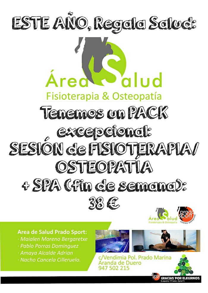 PradoSport's tweet photo. Regalos Navidad #pradosport . Pack sesión de fisioterapia + spa. Regala salud y bienestar a los que más quieres https://t.co/CQxWlJ2i0v