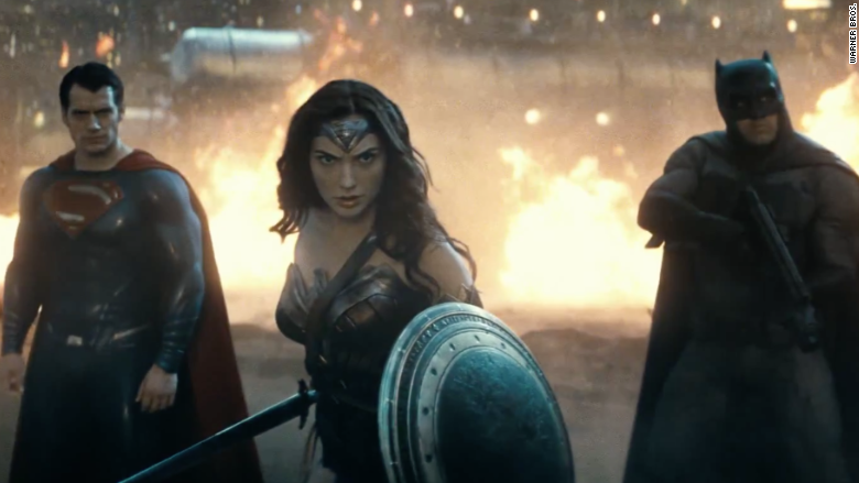 CNN's tweet photo. '#BatmanvSuperman' debuts new trailer on @JimmyKimmelLive https://t.co/RVrILId76w https://t.co/aH59Ksoiov