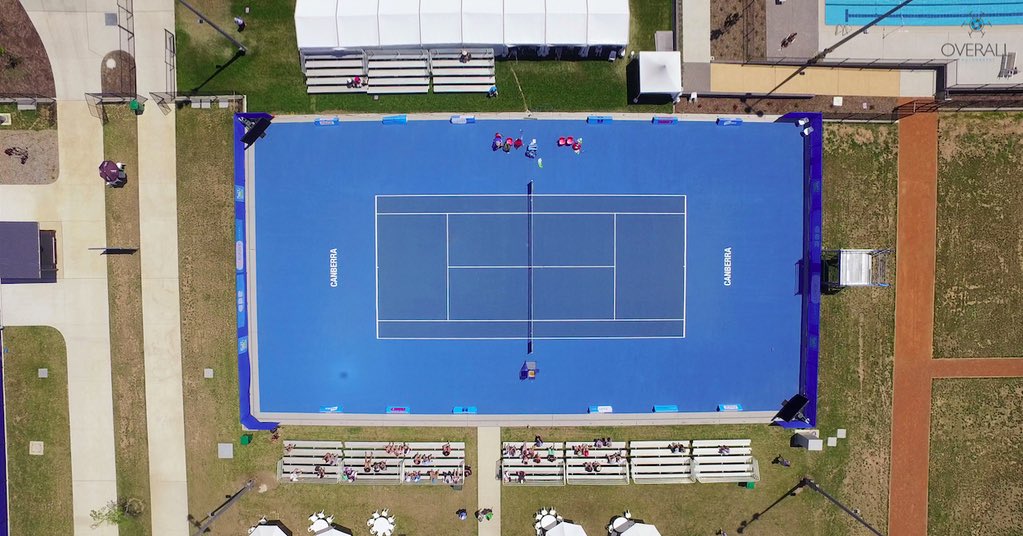 We were Centre Court at the #Canberra Tennis Centre getting some footage in between games featuring Nick Kyrios!!!