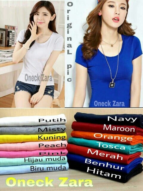 KpstoreA's tweet image. Oneck Basic Zara 45.000 Bahan spandek soft LD84 P57 fit to L #kaosbasic #kaosoneck #jualkaosbasic