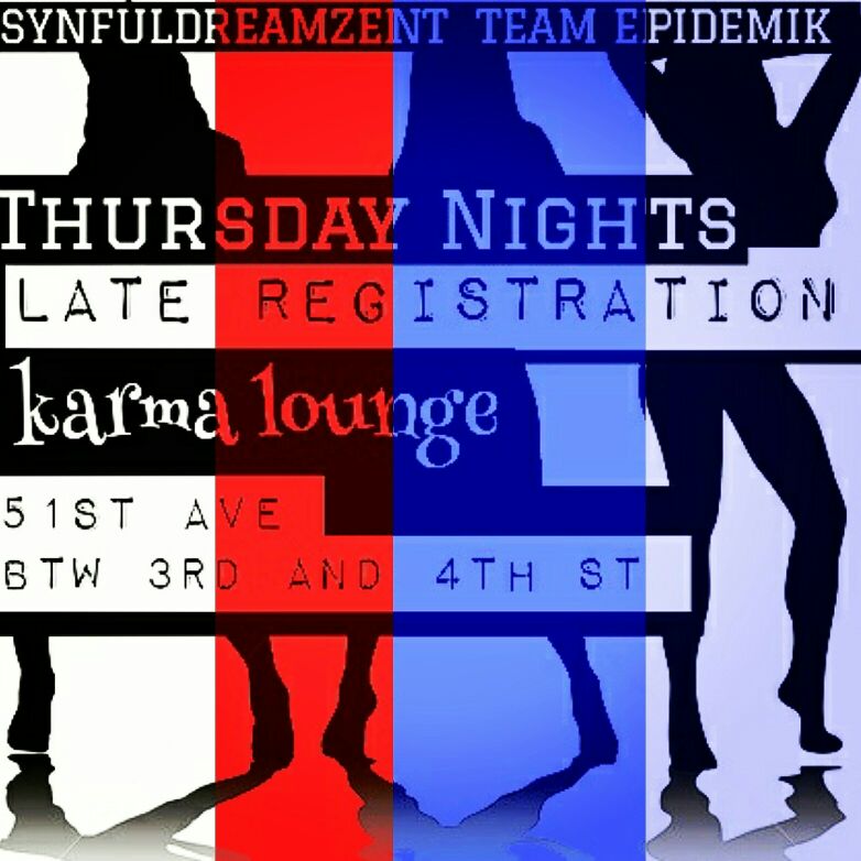 SYNFULDREAMZENT's tweet photo. THIS THURSDAY @KarmaLoungeNYC #TEAMSYNFULDREAMZ #TEAMEPIDEMIK  #SYNFULDREAMZEVENTS FREE ALL NIGHT NO DRESS CODE https://t.co/dJ798yAaNB
