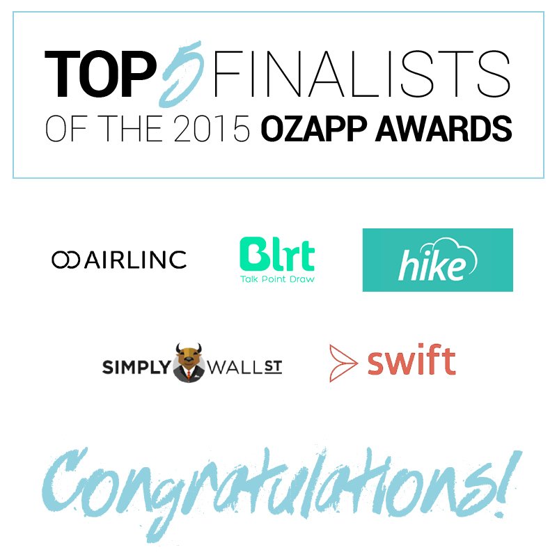 PaulaTaylor01's tweet photo. The top 5 finalists @oZAPP_Awards  announced today. Thanks to all who have contributed!  #WestTechFest15 #QPrize https://t.co/p5Hv4DPGnu