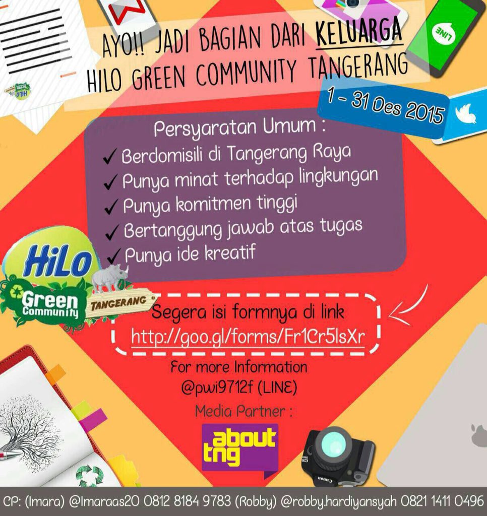 AYO JADI BAGIAN DARI KELUARGA HILO GREEN COMMUNITY TANGERANG | Reg goo.gl/forms/Fr1Cr5ls… | <a href="/HiLoTGR/">HiLo Green Tangerang</a> #eventTNG