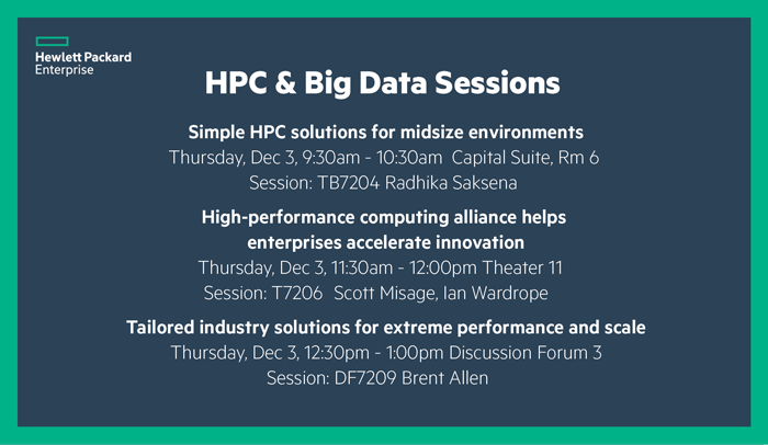 HPE_Compute's tweet photo. Make the most of the final day of #DLON w/ these HPC & Big Data sessions https://t.co/j28lalMdYX