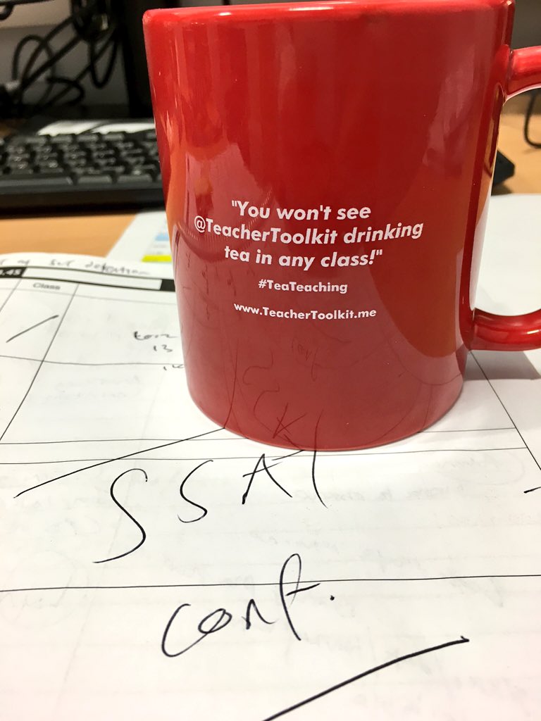 TeacherToolkit's tweet photo. Cup of coffee and then planning for #SSATNC15. Heading north this evening. #TeaTeaching https://t.co/ob54XHqMwh