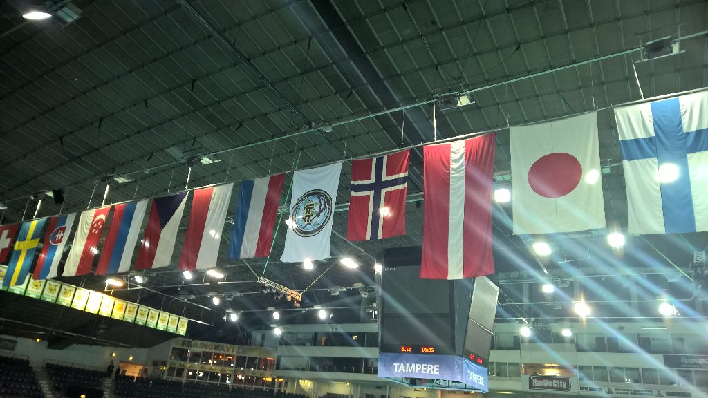 Hakametsä getting ready to welcome #WFC2015 participating nations. #magicaltogether #floorball #salibandy