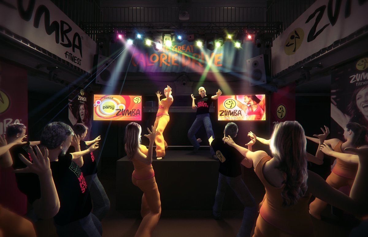 Immersive final image for the zestful #GreatCalorieDrive launch; a <a href="/WFP/">World Food Programme</a> &amp; Zumba Fitness initiative for #hungerrelief