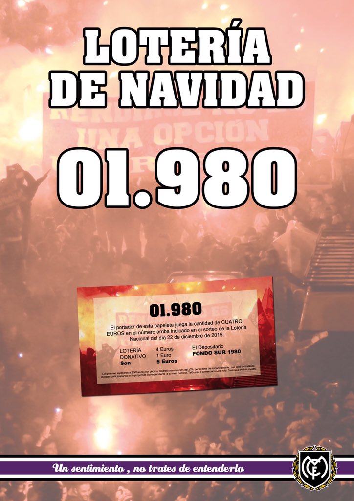 FondoSur_1980's tweet photo. Los dos prox. partidos en casa serán los últimos días para comprar la lotería de Fondo Sur.
¡No te quedes sin ella! https://t.co/IoBvcrV4PM