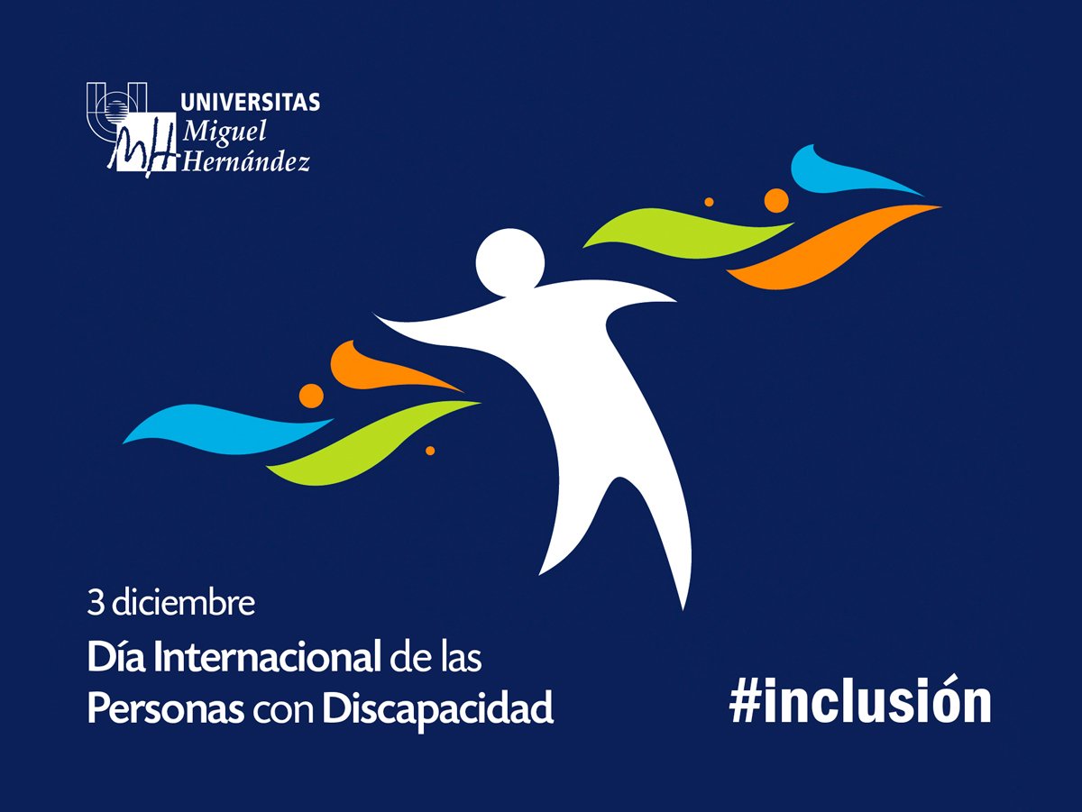 UniversidadMH's tweet photo. En el Día Internacional de las Personas con Discapacidad #TodosSomosUno #SinBarreras #UMH https://t.co/0z8FCGHwtf https://t.co/7pNuHLhOxI