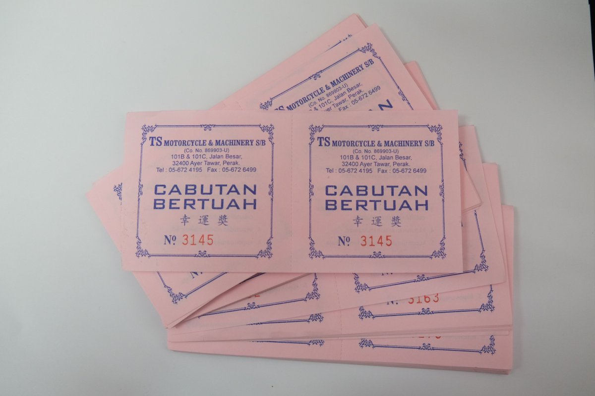 Contoh Tiket Cabutan Bertuah / Jumlah hadiah cabutan melebihi 200