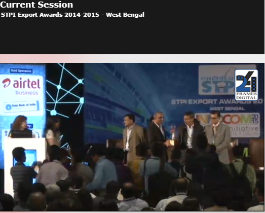 24FramesDigital's tweet photo. STPI Export Awards 2014-2015 - West Bengal #INFOCOM2015 |Watch it LIVE : https://t.co/0kQZml35fb #infocomconnect https://t.co/AqRG7CMIMd