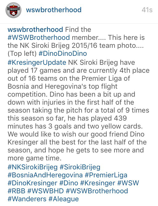 WSWBrotherhood's tweet photo. Find the #WSWBrotherhood member. NK Siroki Brijeg 2015/16 team photo.. (Top left) #NKSirokiBrijeg #KresingerUpdate https://t.co/ZOyzaN9kuV