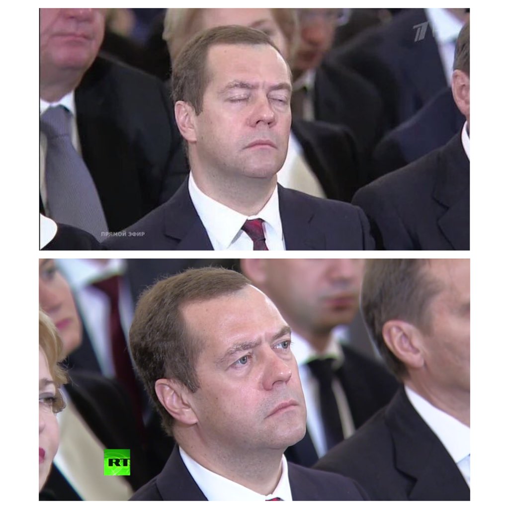 Дмитрий Медведев спит