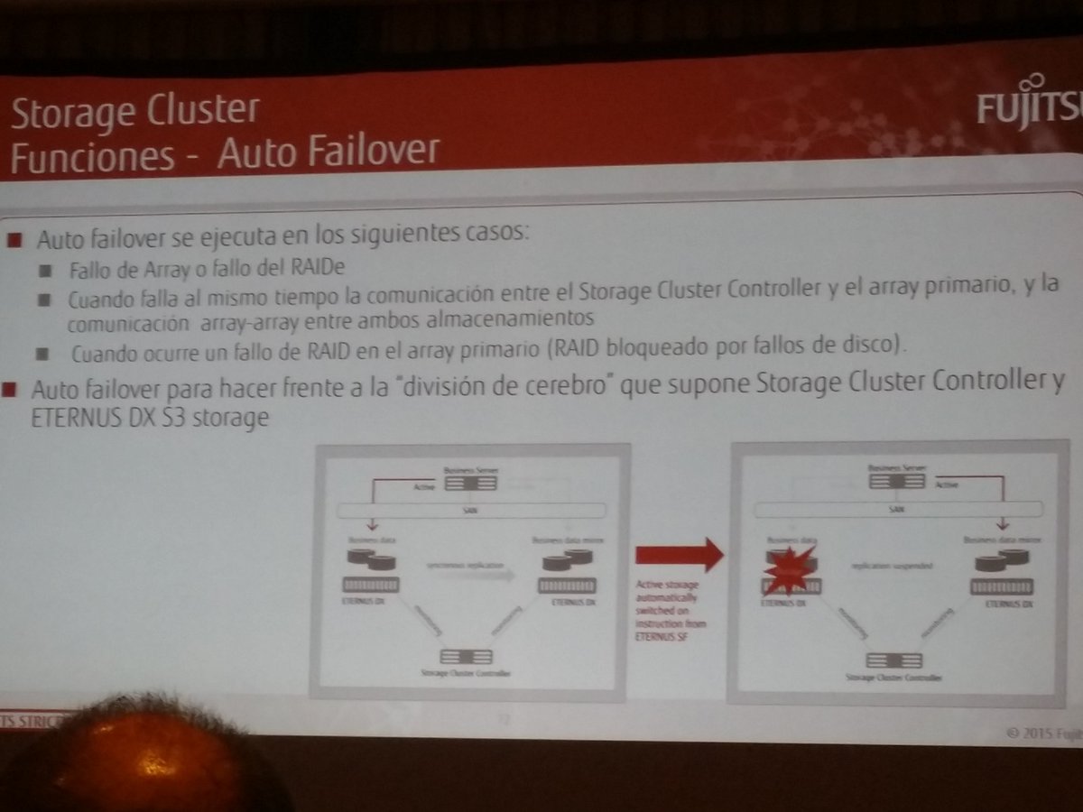 lianestekpyme's tweet photo. Demo de #StorageCluster de @Fujitsu_ES Solución para #failover automático de caída de una cabina de discos @Tekpyme https://t.co/uiKp7gEvjk