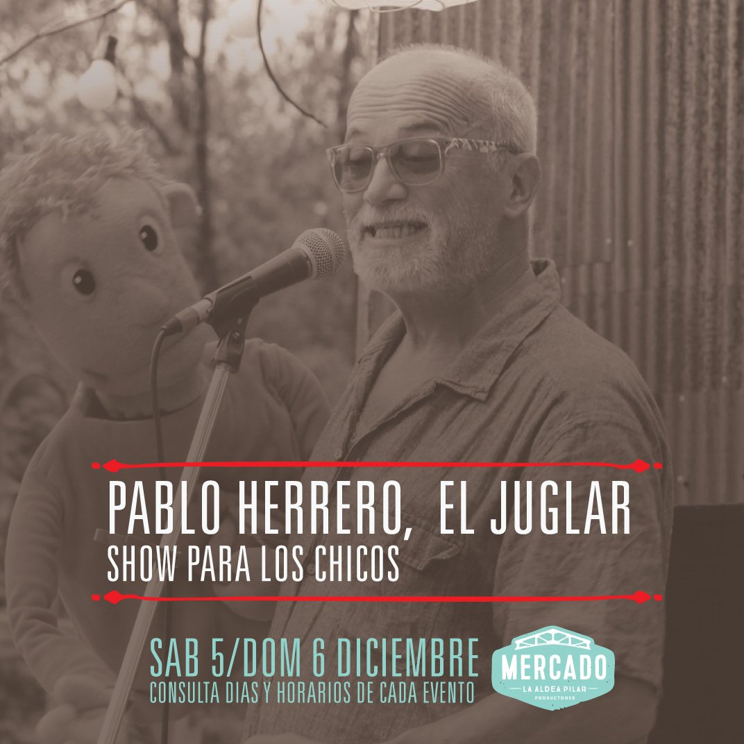LAALDEAOK's tweet photo. Un divertidísimo show para los chicos con Pablo Herrero EL JUGLAR. 
Sábado 5 y domingo 6 a las 17:30 hs. https://t.co/Dv3ryfFbDp