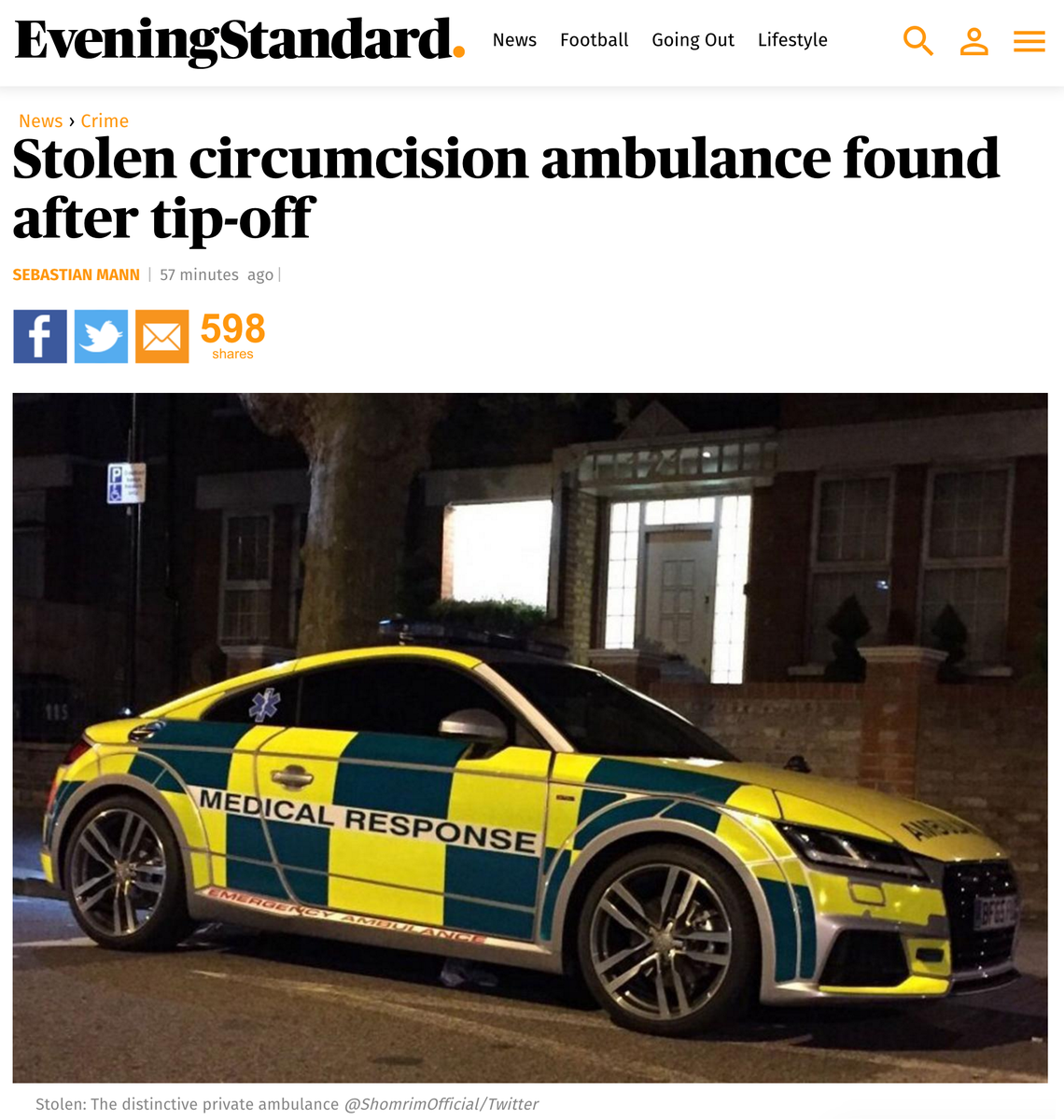 thepunningman's tweet image. Congratulations to @sebmann1 on writing the best headline in recent memory