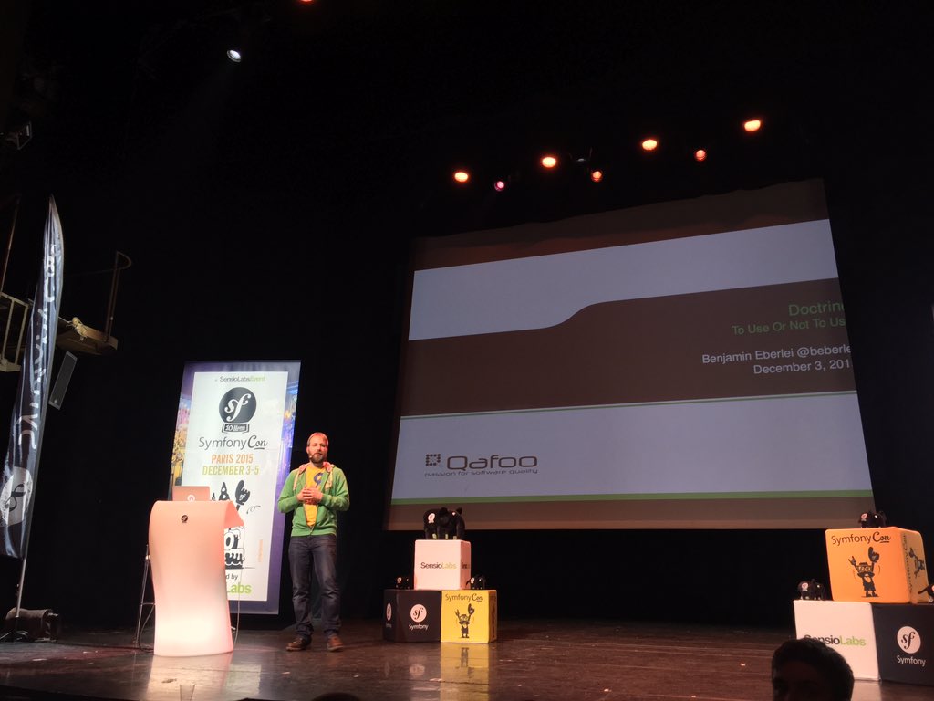 lisachenko's tweet image. To use or not to use. This is the question! #doctrine2 at #SymfonyCon by @beberlei