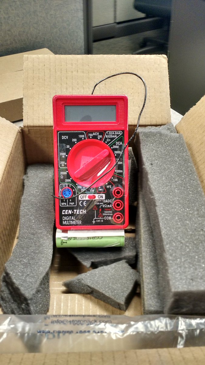 KG5CWJ's tweet photo. This was supposed to be my new radio. Hm, office mates having some fun at my expense? https://t.co/f749ziKui4